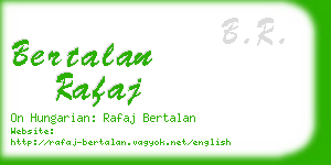 bertalan rafaj business card